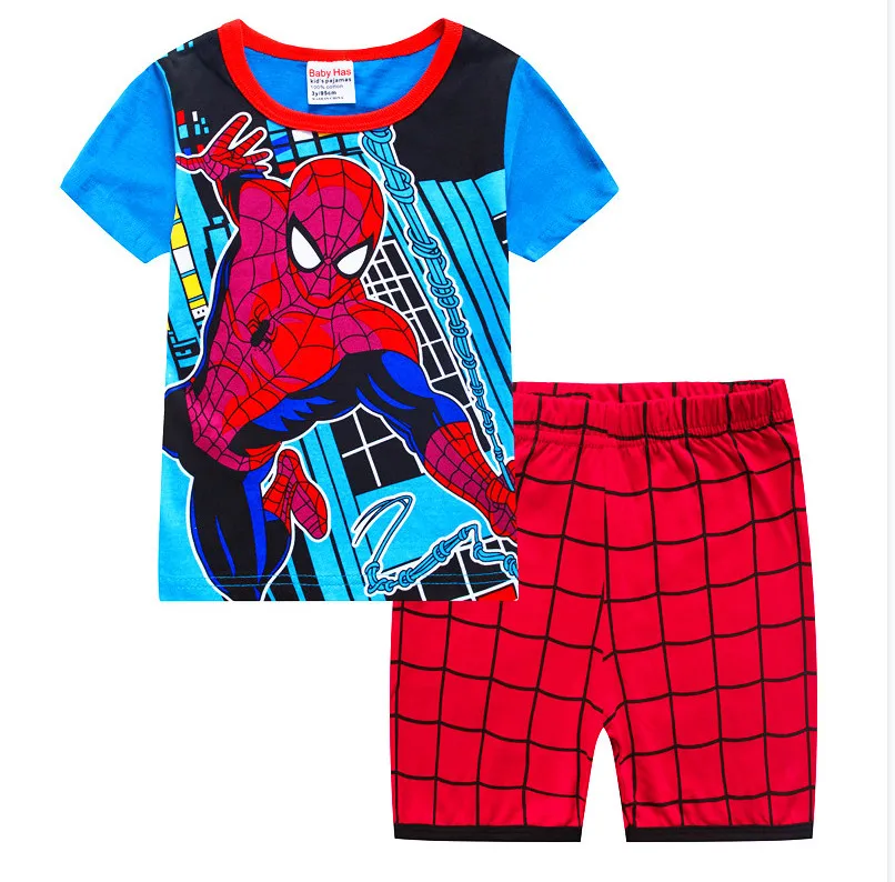 

Children Clothing Summer Boys Clothing Sets Cartoon suit Sleepwear Short Sleeve Cartoon Pajamas Kids