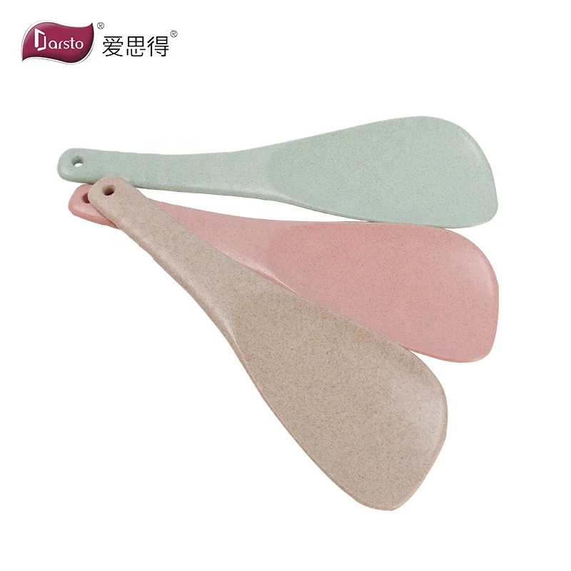 

Reusable Wheat Fiber Spoon Kitchen Rice Paddle Restaurant Scoop Plastic Ladle
