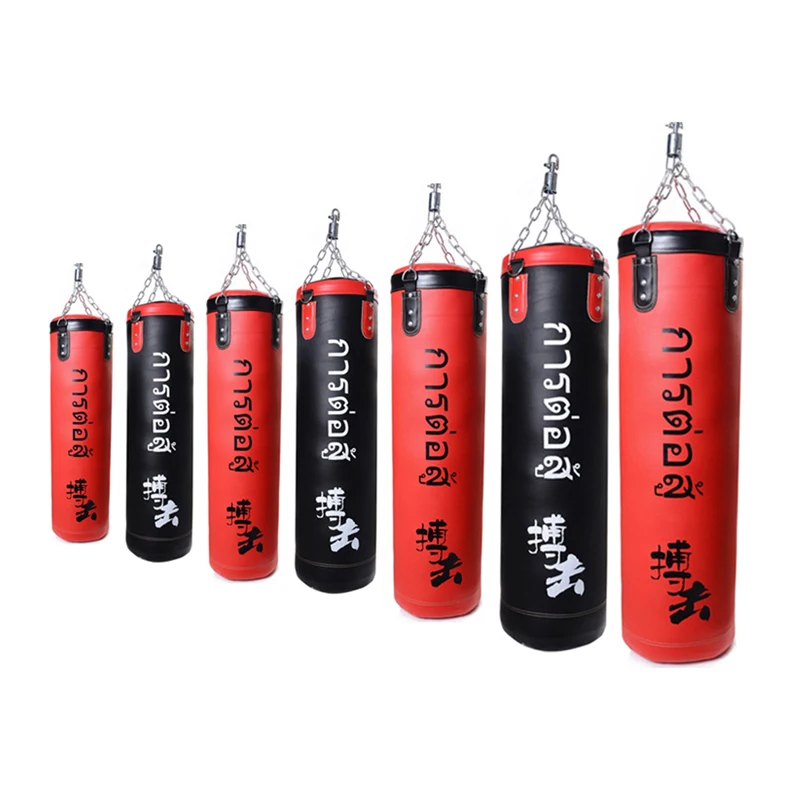 

WUSAGE fitness equipment training hanging boxing sand bag punch heavy bags/ kick / mma/ Muay thai, Black/red/blue