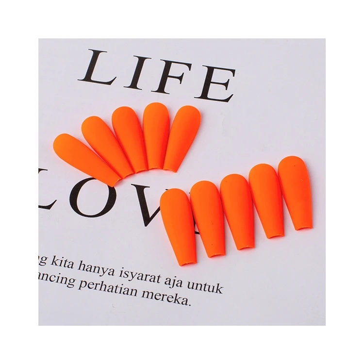 

Customized French Solid Color Wholesale Matte Ballet Sensual False Nails Press On Nail