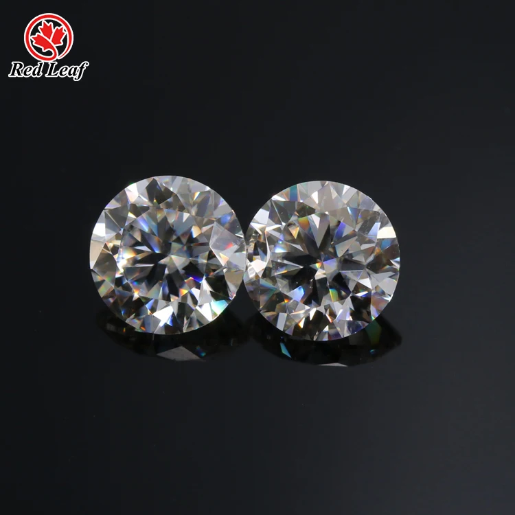 

Redleaf moissanite manufacturer supplier round white certified vvs loose synthetic moissanite