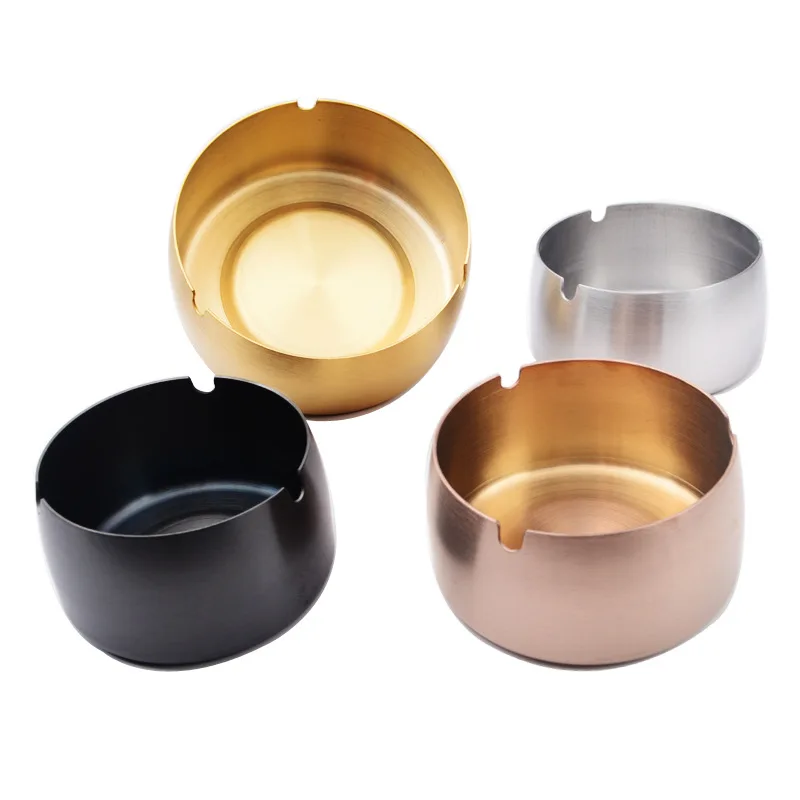 

Stainless steel Windproof Cigar Smokeless Ashtray Custom Logo, Silver / gold / rose gold / black