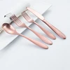 Replacement Silverware cutlery set rose gold, brushed gold flatware wholesale