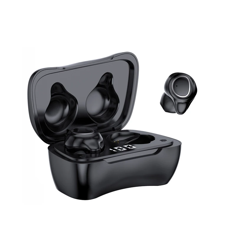 

Newest TWS Wireless Headphones Breathing Light Timetable Display Wireless Earphone 6D Stereo Sports Headsets for