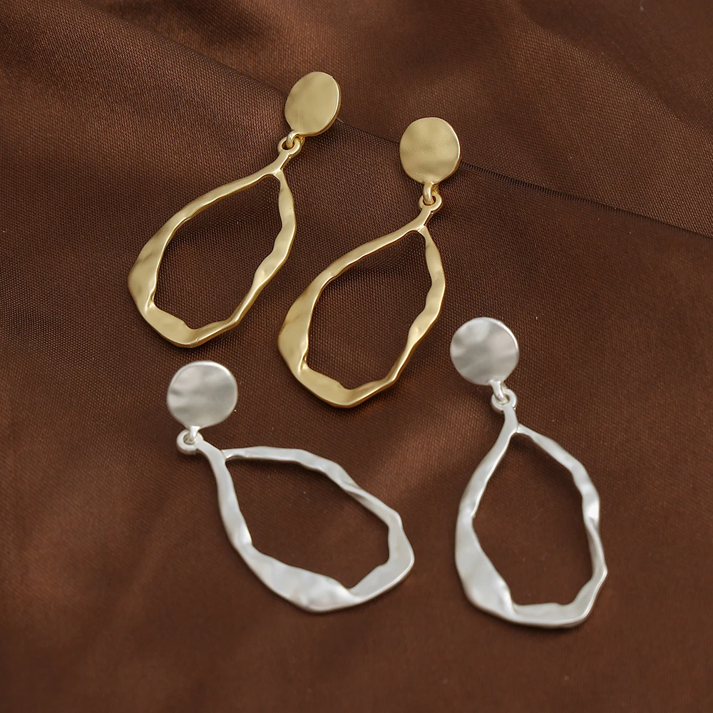 

TongLing irregular statement earrings luxury alloy gift for women gold hoop earring