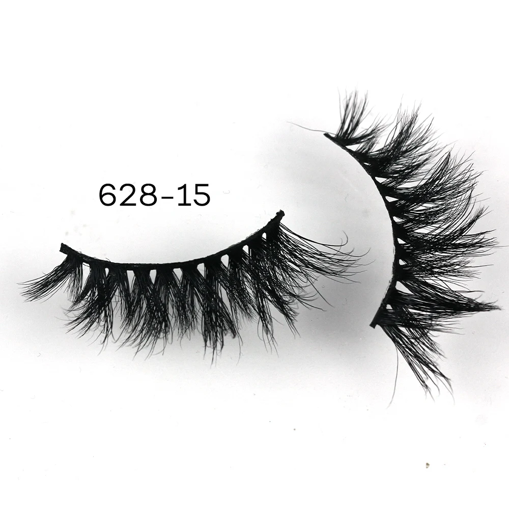 

628 Hitomi High quality 3d natural mink eyelashes wholesale suffy mink lashes, Natural black