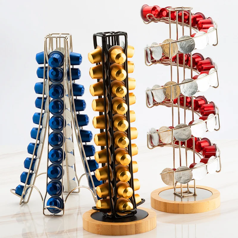 

360 Revolving Dispensing Cactus Capsule Holder Capsule Coffee Pod Rack Nespresso Capsule Storage Holder