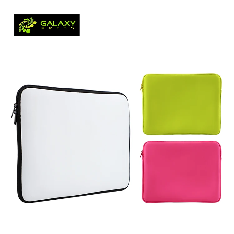 

Customized Notebook Blank Laptop Bag Sleeve Case Sublimation Soft Neoprene, White;neon green;neon pink