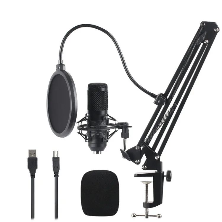 

Hot Sale Professional Wired Condenser Microphone USB 192KHz/24Bit BM700 BM800 Recording Studio Microphone Set for Webcast Live