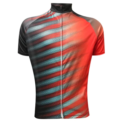 

Polyester mesh fabric breathable quick dry cycling wear sports zipper bike cycling clothes jersey wear, Customizable