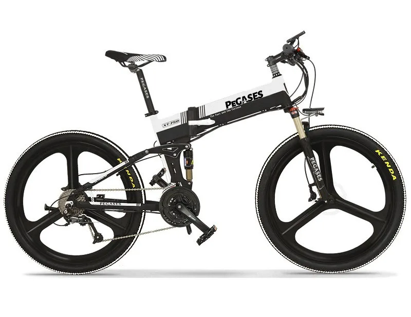 

26 Inch E Bike Hydraulic disc brake 48V 400W 13Ah $amsung Battery Folding bike mountain Electric Bike XT750-Z ebike