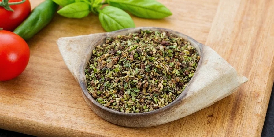 DIY Italian herb mix in a labeled mason jar