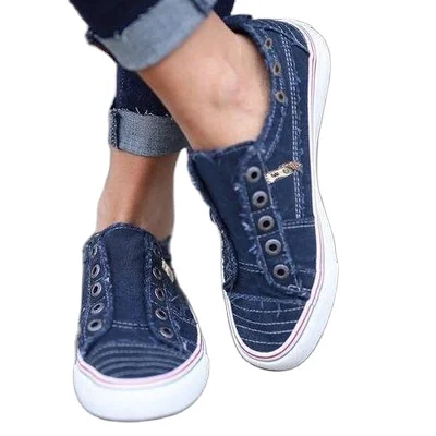

Fashion solid color canvas sneakers Anti slip ladies Casual flat shoes women, As shown in figure