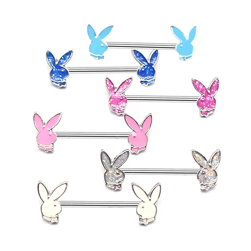 

Gaby new design alloy bunny rings stainless steel nipple rings women nipple body jewelry