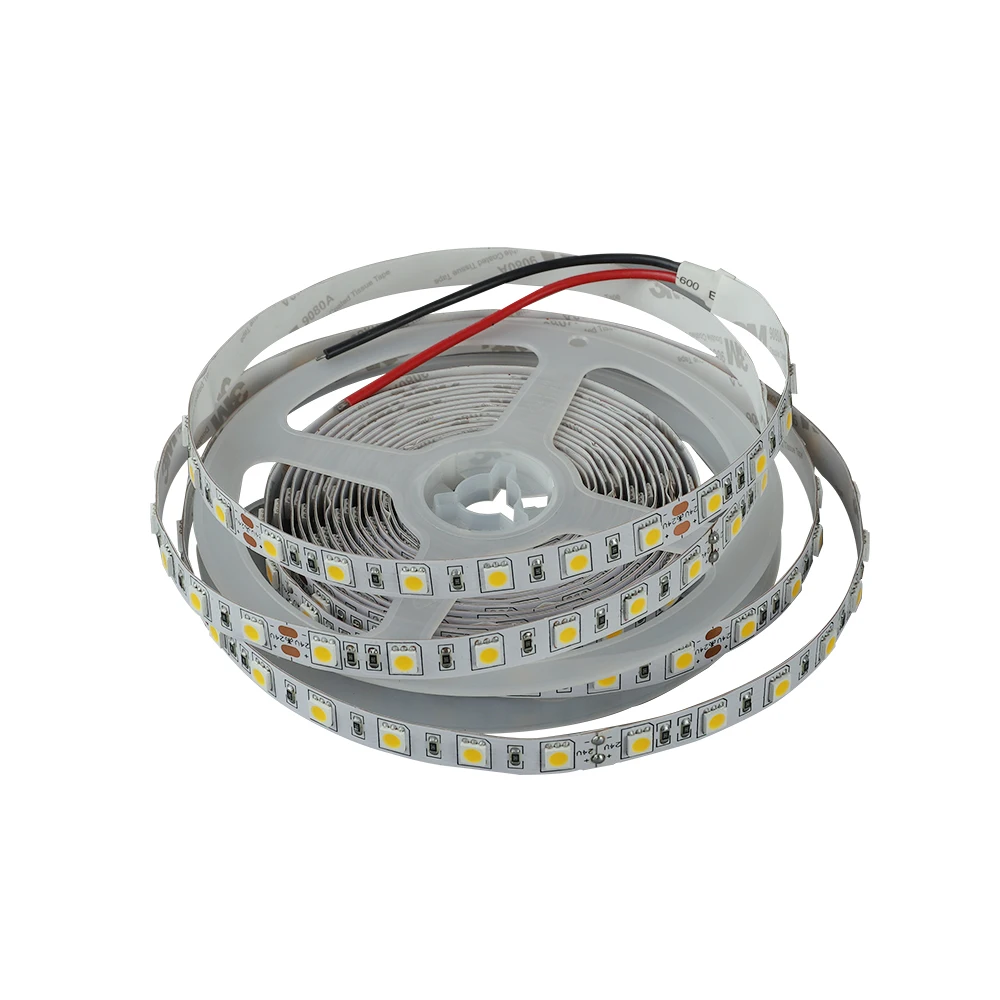 factory direct sale high quality 5m/roll DC12V 24V smd 5050 flexible led strip light