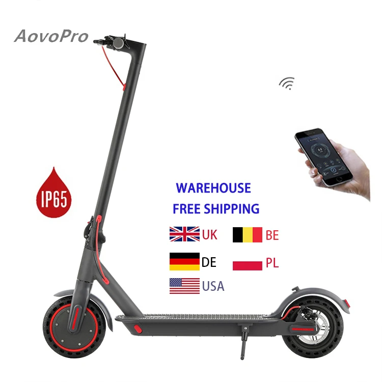 

AOVO M365 Pro 2 Poland UK Warehouse Stock Drop Shipping 35KM Range 350W Foldable Waterproof Electric Scooter
