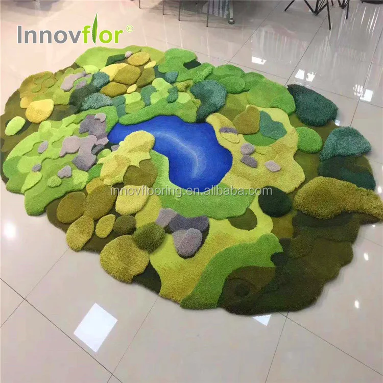 High Quality Stabilized Artificial Render Miner Moss Indoor Mining Carpet Inspired Soft Nature
