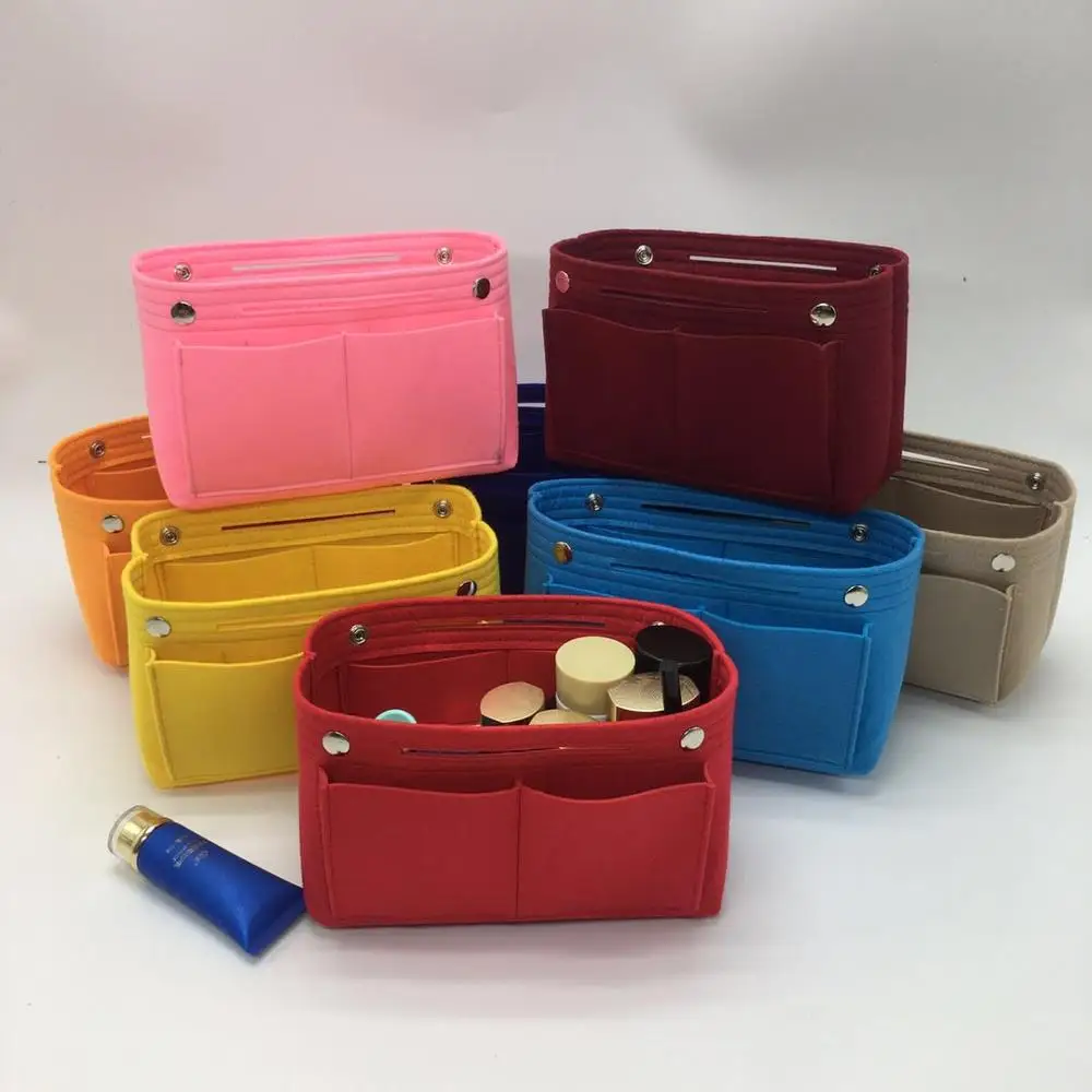 

2020 Hot Sale Felt Cosmetic Makeup Bag Cosmetic Storage Bag Organizer For Travel, Customized color