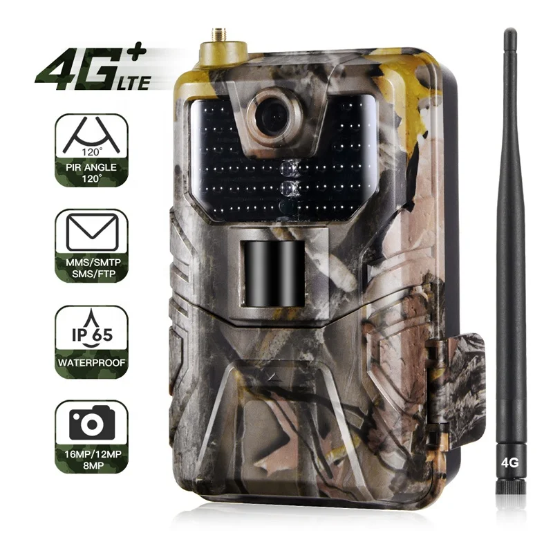 

Camouflage Scouting Game Trail Camera 4G Caza Cellular Hunting Night Vision Thermo Camera For Motion Detection Trail Cam
