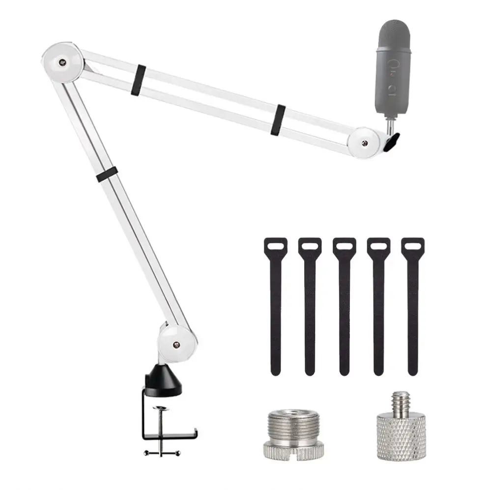

Professional flexible adjustable arm stand foldable microphone stand for studio Recording, Black