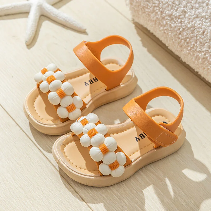 

Fashion Girls Baby Sandals Toddler Shoes Soft Sole Summer Girls Princess Shoes Cute Non-Slip Roman Shoes, 3 colors
