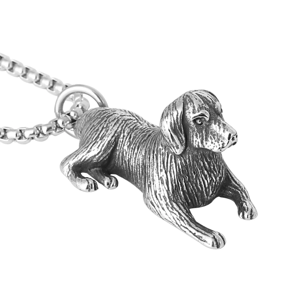 

Wholesale Custom Unique Design 3D Mockup Stainless Steel Animal Dog Pendant For Men Jewelry