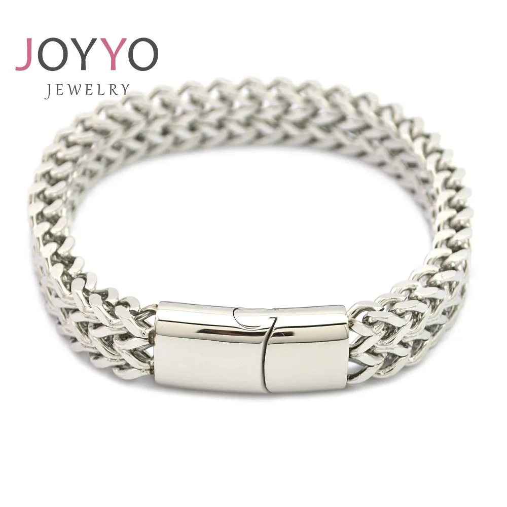 

Hot sale High Quality Silver Bracelets Chain men bracelet stainless steel