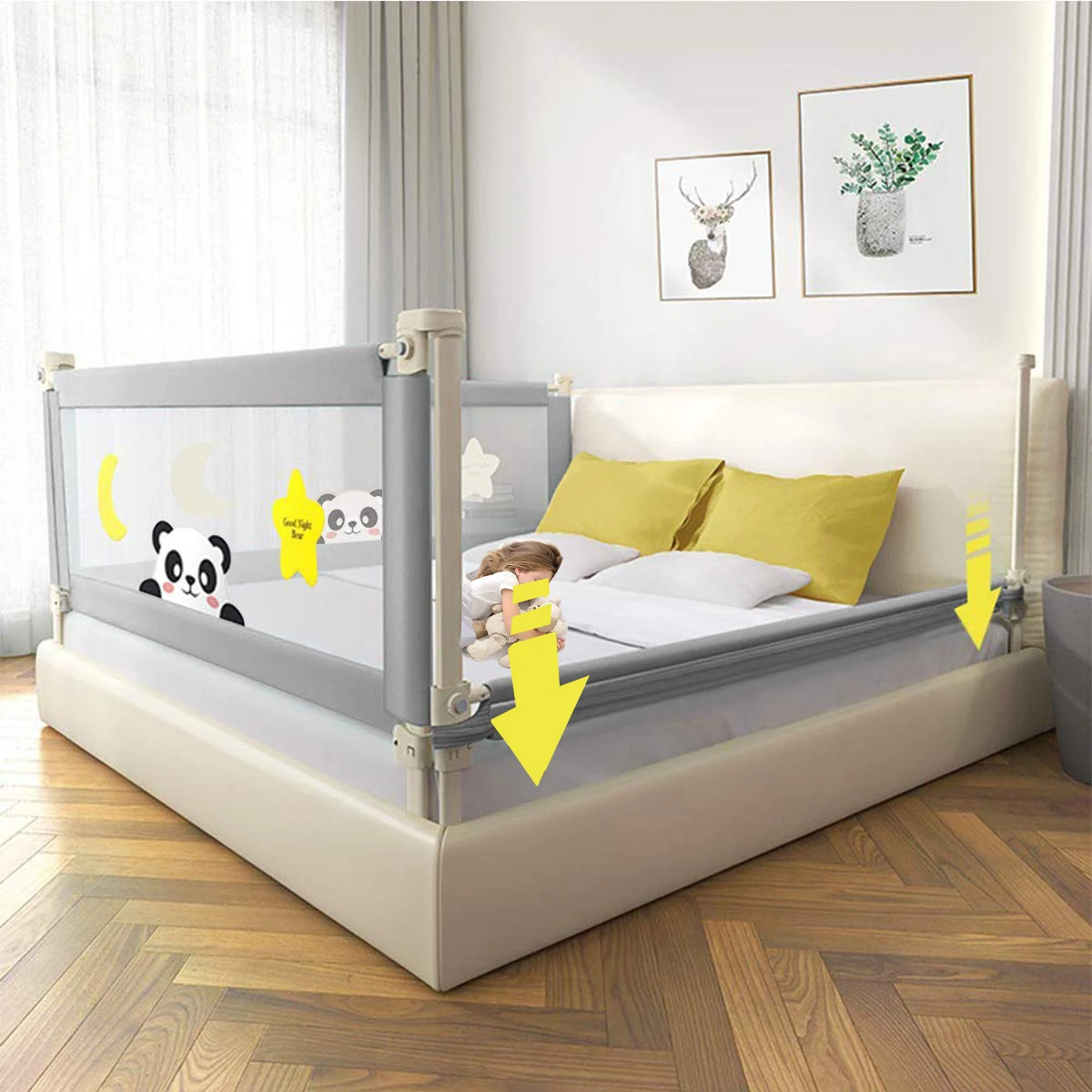 

Safety Side Railing Fence Baby Safety Bed Rail Guard for Kids Protection