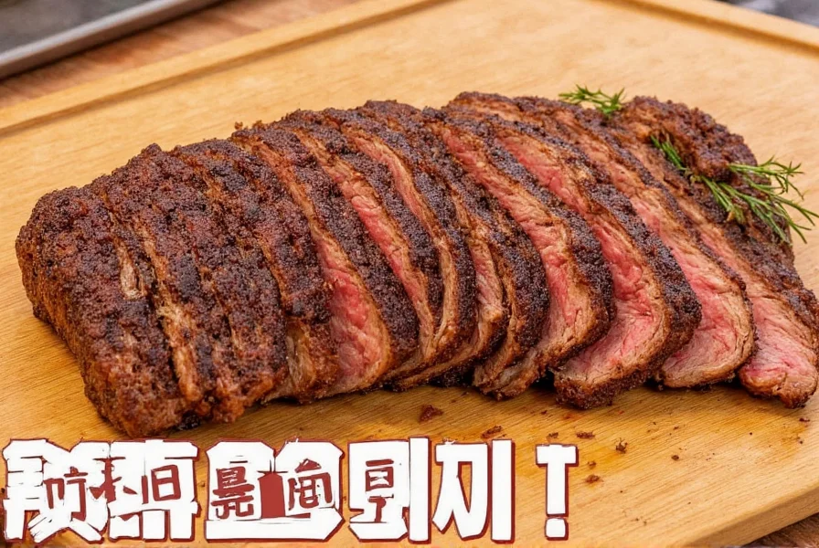 Beef brisket wrapped in foil inside roasting pan with onions and garlic