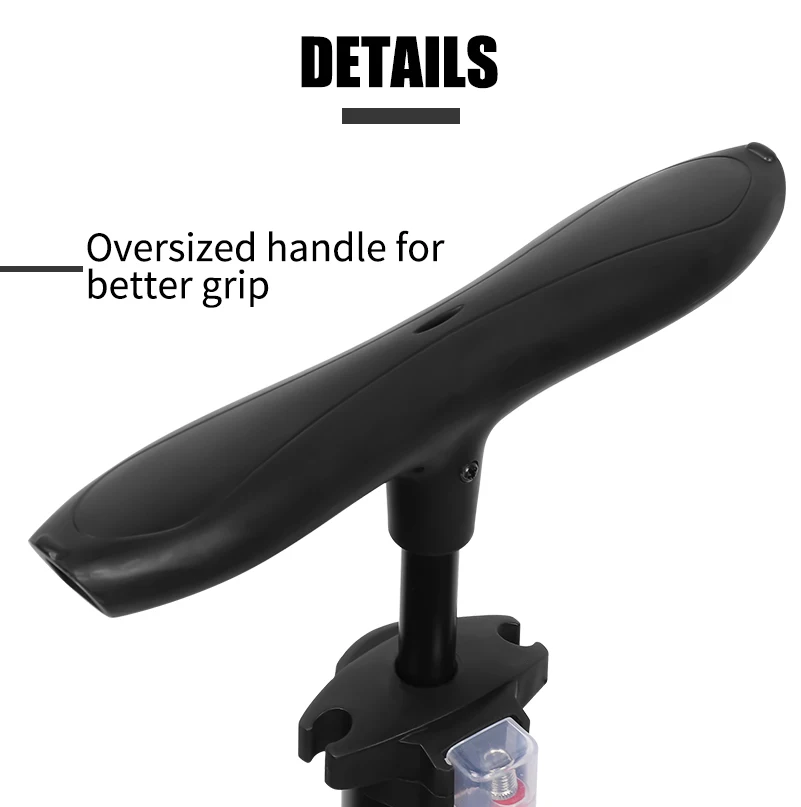 Bicycle Aluminum Alloy Hand Pump With Gauge Tire Inflator Bike Performance Tyre Tube Cable Pump