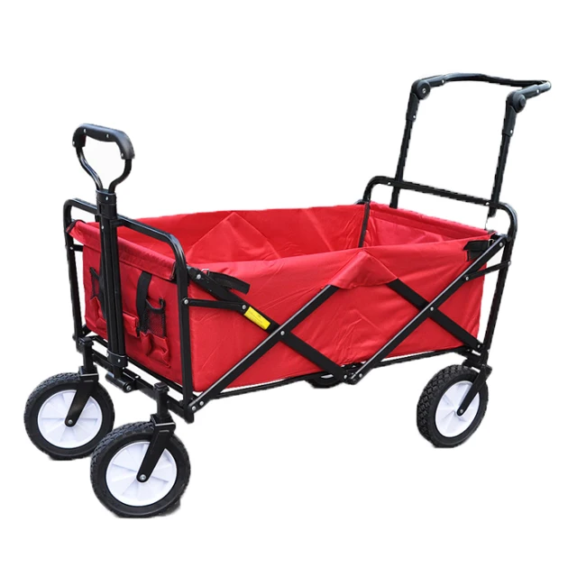 

Outdoor Folding Luggage Trolley 75L Shopping Garden Small Trailer 600D Waterproof Shed