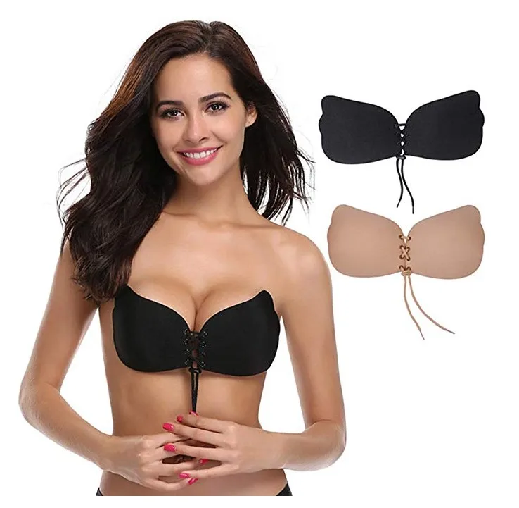 

Invisible Bra Seamless Reusable Self-adhesive Silicone Bra Push Up Fabrc Stick On Bra for Women Underwear Accessories