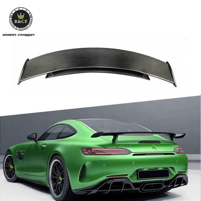 

GTR Style With LED Carbon Fiber Rear Trunk GT Wing Rear Spoiler For Mercedes Benz C190 2 Doors AMG GT GTR 2015+