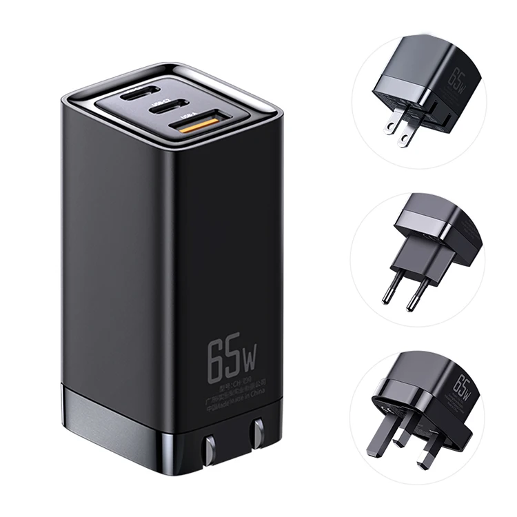 

Hot Sales Super small GaN 65w Type-c QC3.0 Port charger for laptop/ notebook/ phones, 20v 3.25a PPS Tech pd wall charger