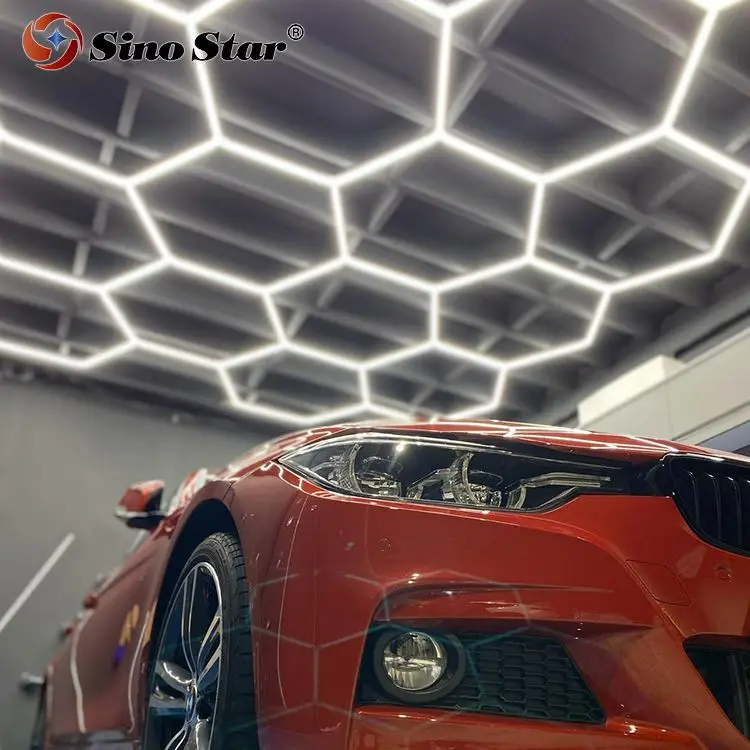 

China best selling for professional car beauty station Hot sale in France auto detailing 12 watt led hexagonal wall light