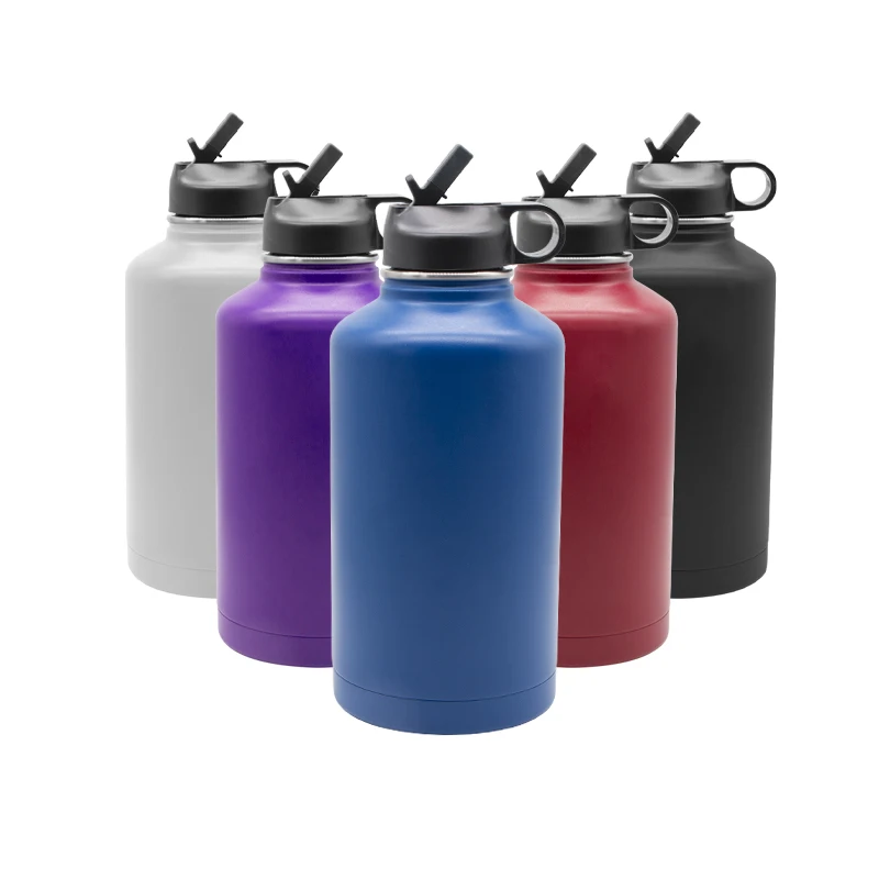 

Wevi Custom Logo 64oz High Capacity Double Wall Stainless Steel Vacuum Insulated Wide Mouth Water Bottle, Customized color