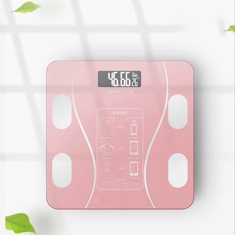

New design smart digital wireless solar charge human body fat scaleat