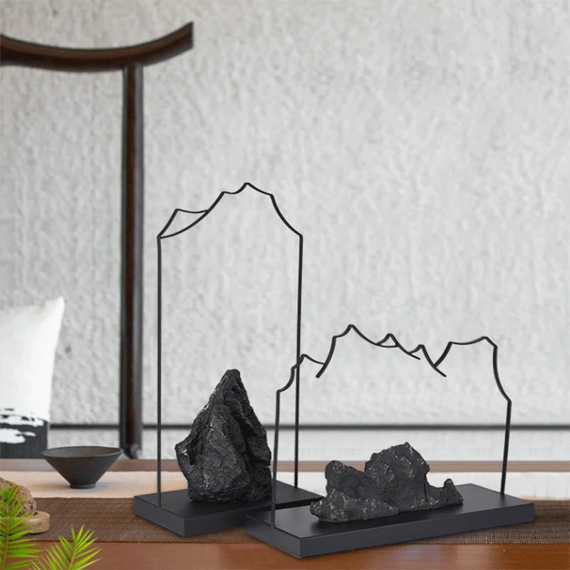 

New Chinese rockery stone landscape ornaments iron handicraft material