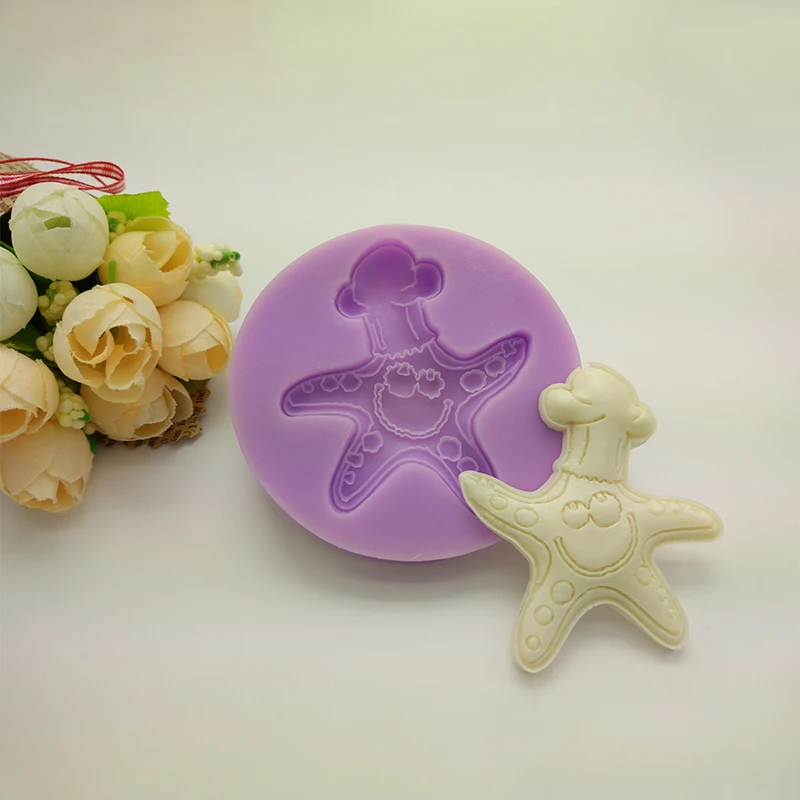 

Silicone Cake Mold Soft Chocolate Mold Cake Mould Silicon starfish shape Cake Cup, Stock or customized
