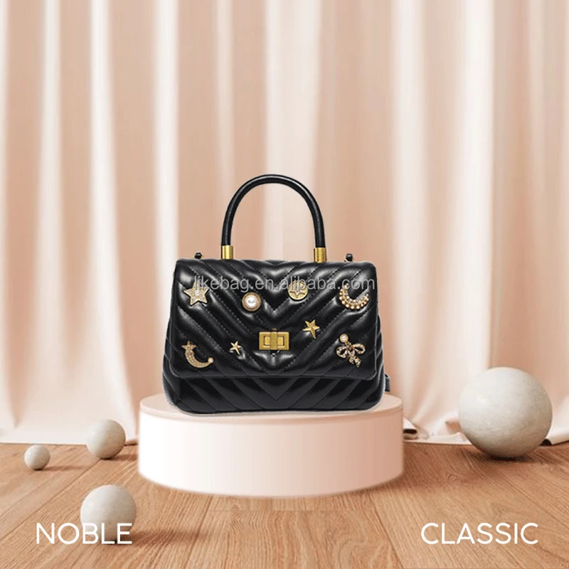 

LIKEBAG new fashion luxurious high quality pu leather cross body pearl clutch bag women handbags shoulder bags