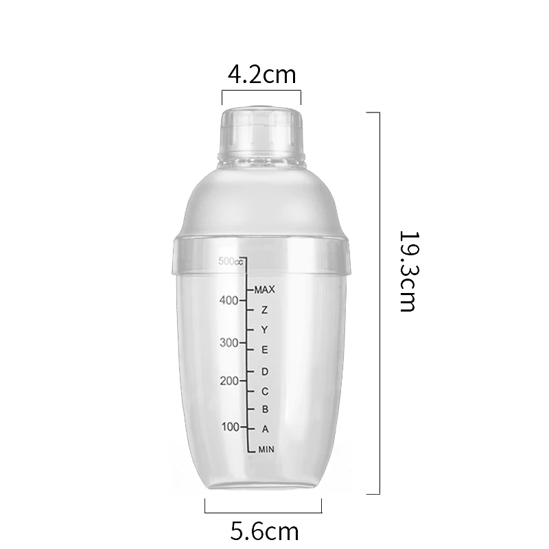 

New 300ml 500ml 700ml 1000ml Shaker Cup Transparent Plastic Bubble Tea Shaker Cup