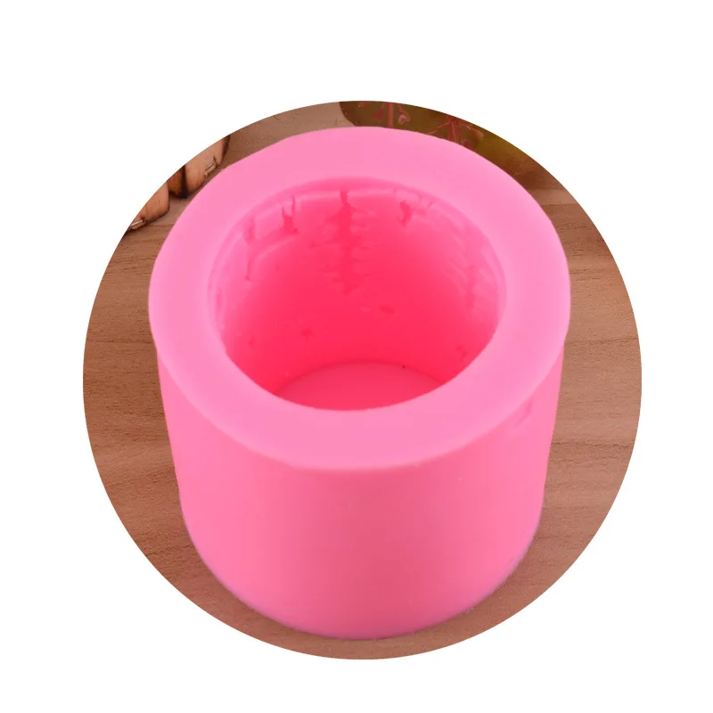 

0074 Candle silicone cake tools molds, elk cedar pattern, three dimensional hand soap mold silicone cake tools molds