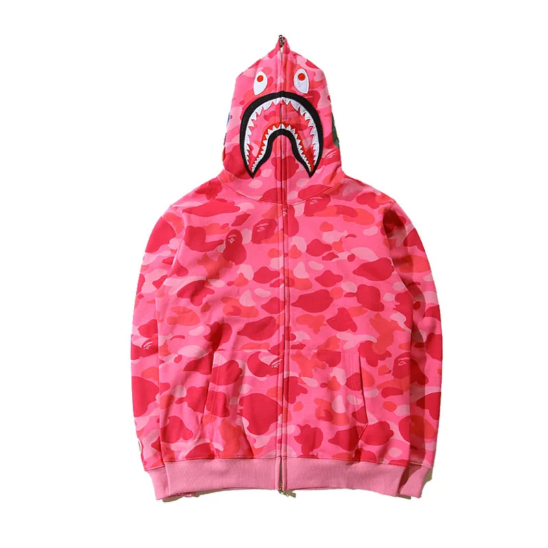 

2021 Ins Trendy bape shark starry sky luminous spots series hooded cardigan sweater, Customized colors