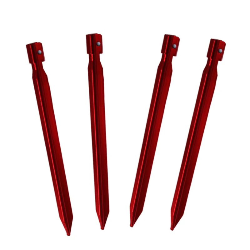

25cm wholesale Outdoor Aluminum Alloy titanium Tent Stakes Durable Beach Sand Tent Peg camping, Black