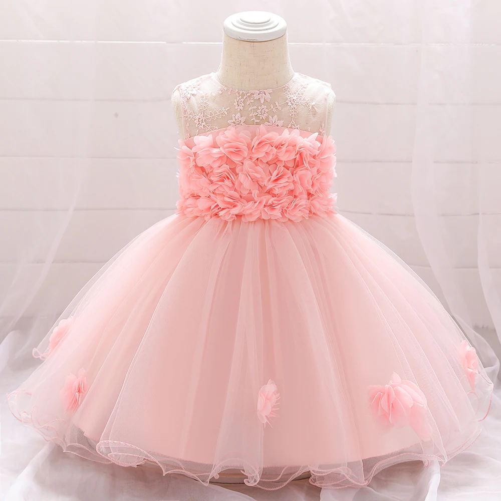 

Latest Design Summer Cute Kids Clothing Flower Baby Girl Birthday Dress L1920XZ
