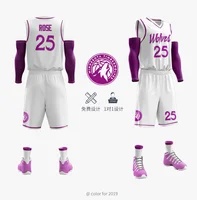

Sports wear team name and number basketball jerseys for printing