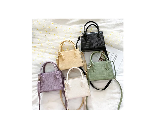 

2020 New Fashion hand bags crocodile colorful women girls mini handbag, Customizable