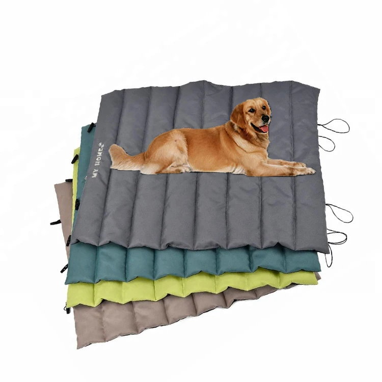

Oxford Travel Detachable Washable Portable Folding Waterproof Travel Pet Bed Dog Cooling Mat, Dark blue/coffee/blue/green/beige/gray