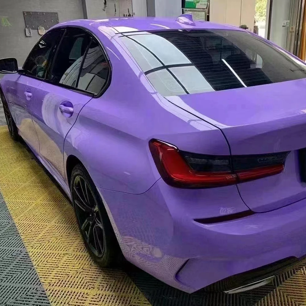 

WRAPMASTER 1.52*18m Super Gloss Crystal Lavender Purple Self Adhesive Foil PVC Vinyl Vehicle Wrap Car Sticker