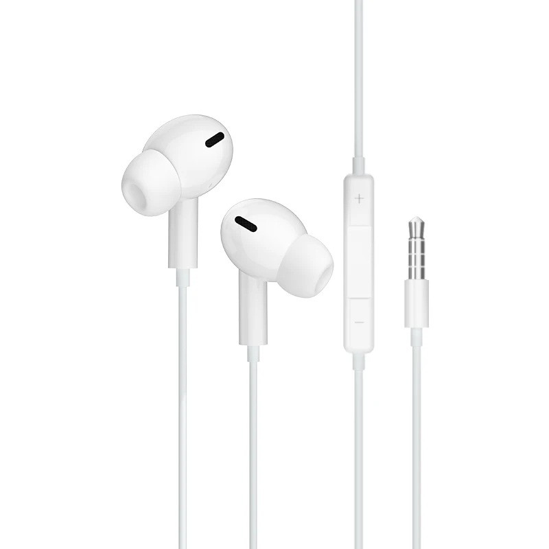 

Hot Sale Powerful Bass Earphones Wired 3.5mm HD Mic Earphone Headphone Wired Professional Tuning Wired Earphone, White